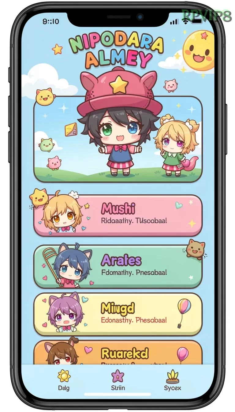Galeri pratinjau visual rpvip8 build APK resmi terbaru